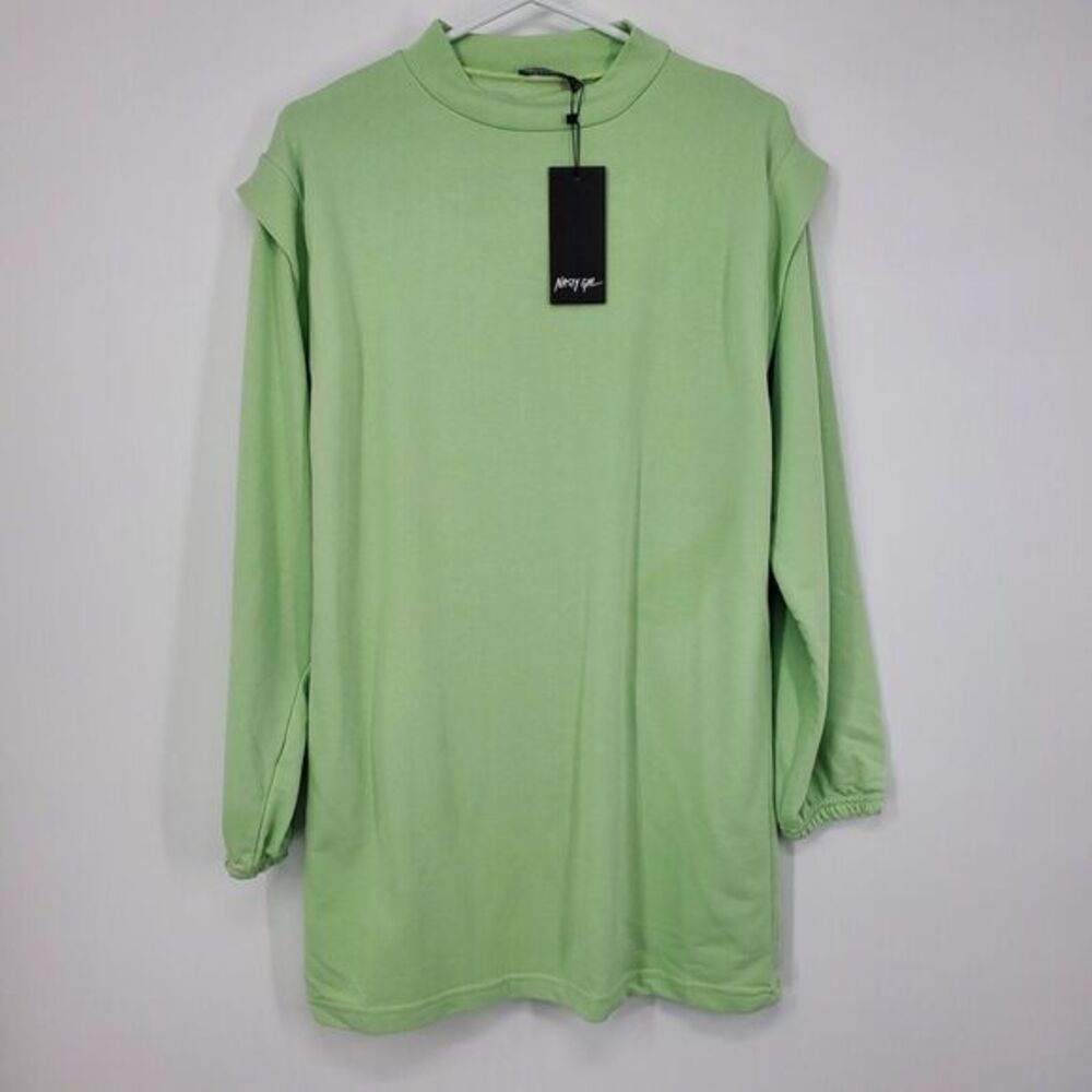 Women's Nasty Gal‎ Cuffed Shoulder Sweatshirt Dress Size 6 NEW